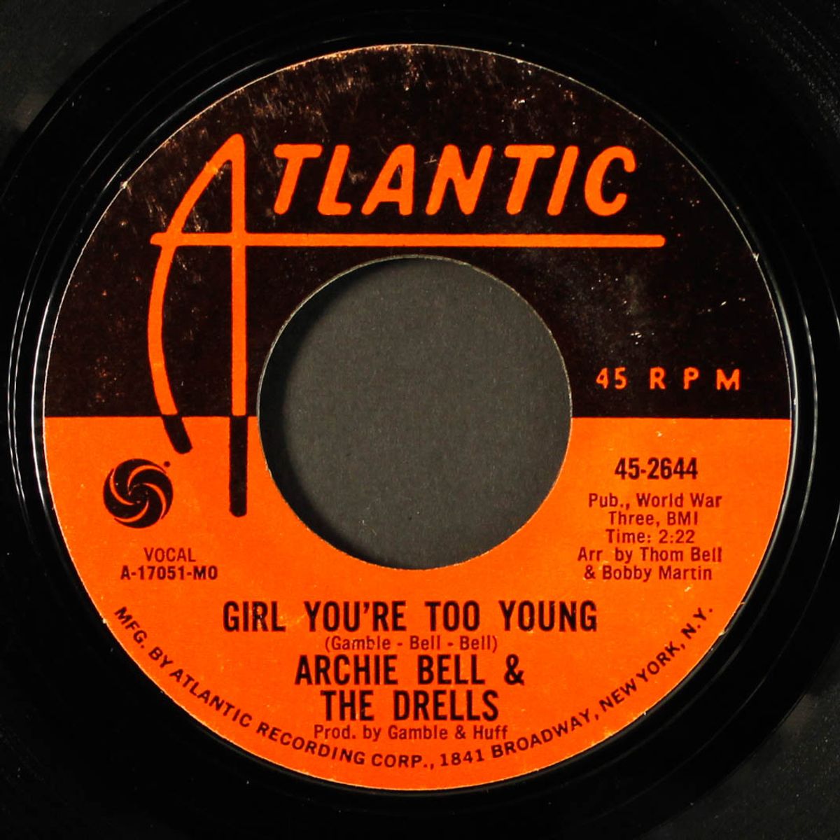 girl you're too young / do the hand jive by ARCHIE BELL & DRELLS