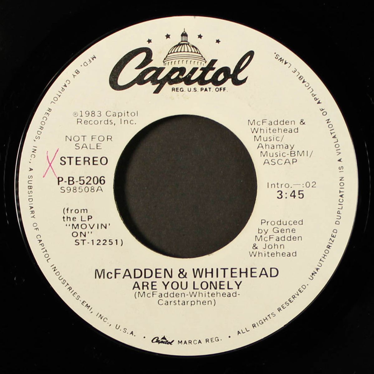 are you lonely / same by MCFADDEN & WHITEHEAD