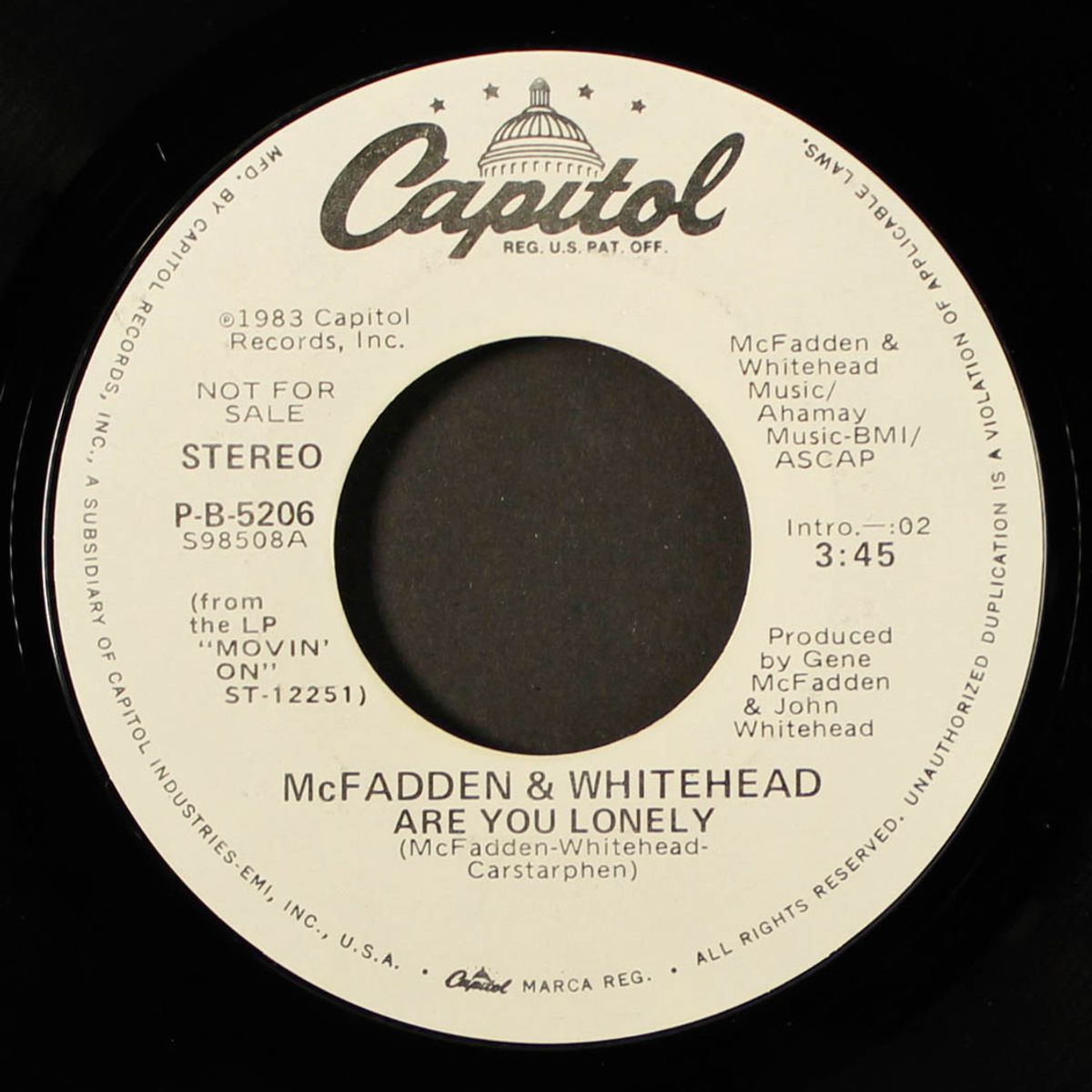 are you lonely / same by MCFADDEN & WHITEHEAD
