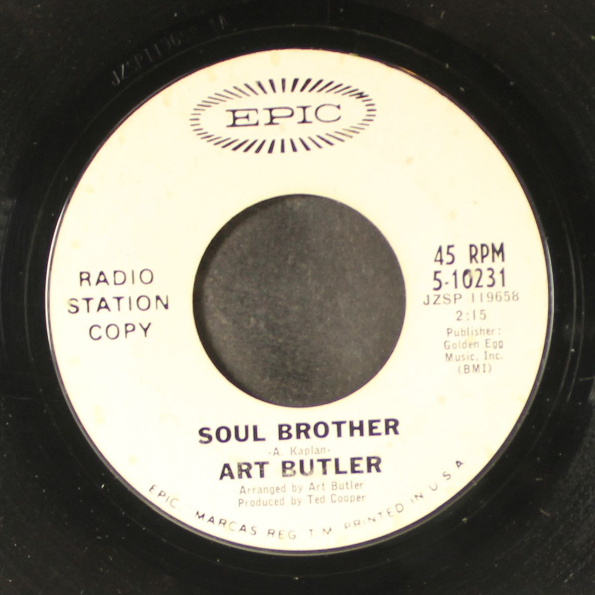 ode to billie joe / soul brother by ART BUTLER