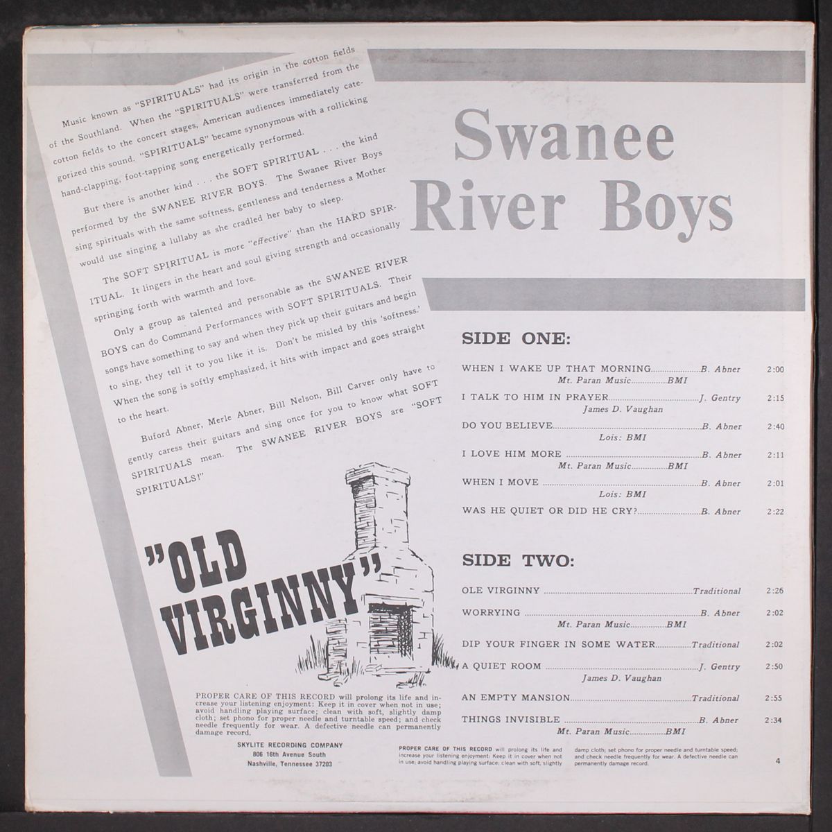 old virginny by SWANEE RIVER BOYS
