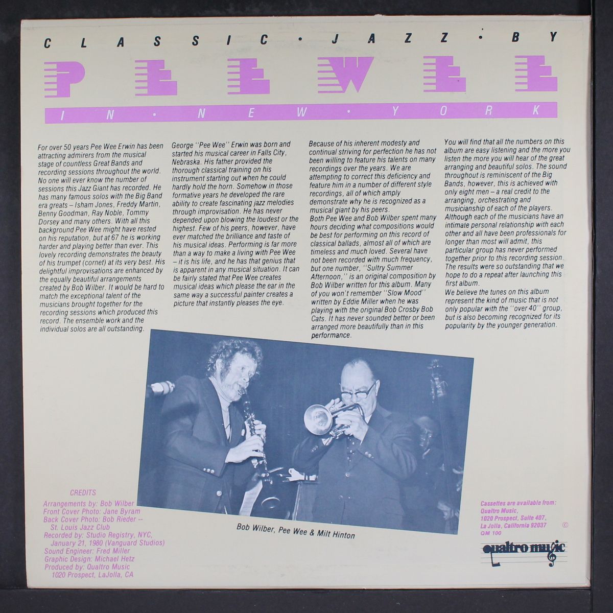 classic jazz in new york by PEE WEE ERWIN