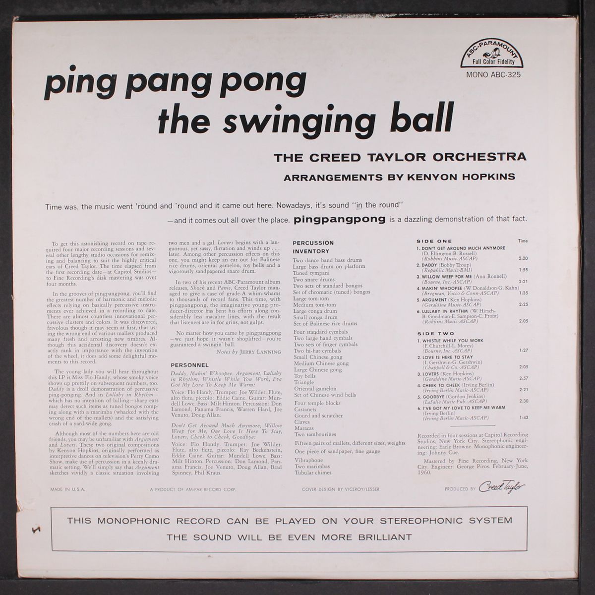 ping pang pont the swinging ball by CREED TAYLOR