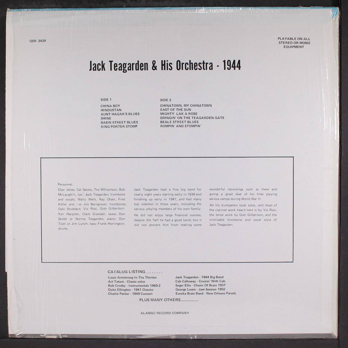 1944 by JACK TEAGARDEN & HIS ORCHESTRA