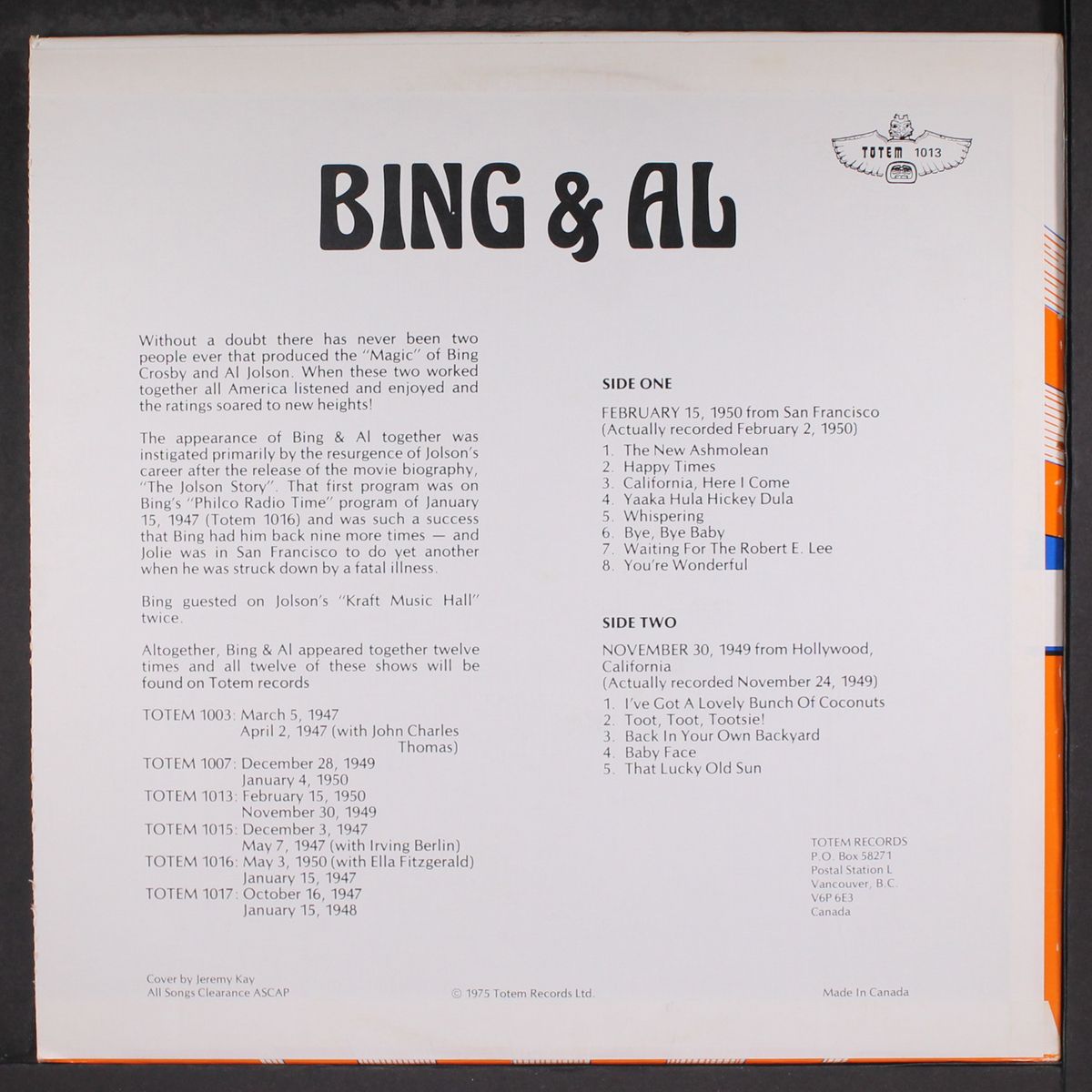 bing & al, vol. 3 by BING CROSBY & AL JOLSON