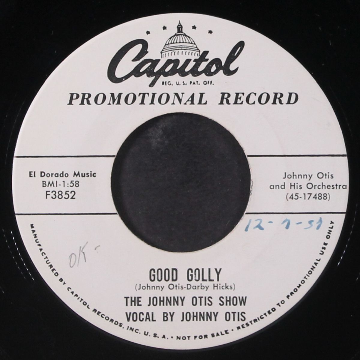good golly / bye bye baby by JOHNNY OTIS SHOW