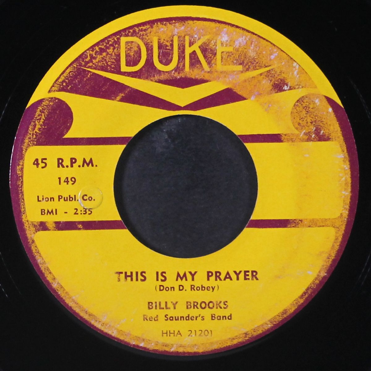 this is my prayer / i want your love tonight by BILLY BROOKS