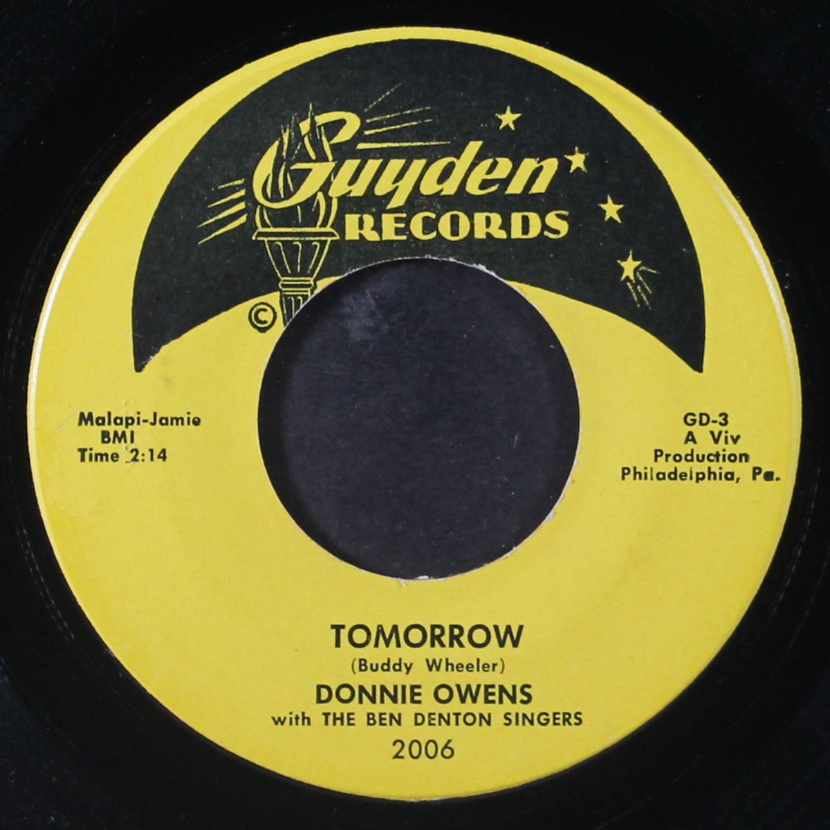 tomorrow / out of my heart by DONNIE OWENS