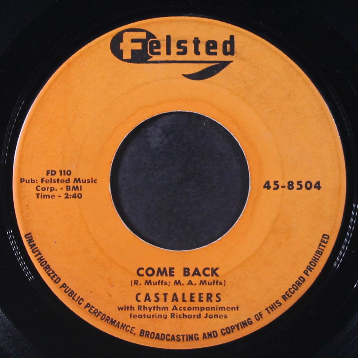 come back / hi fi baby by CASTALEERS