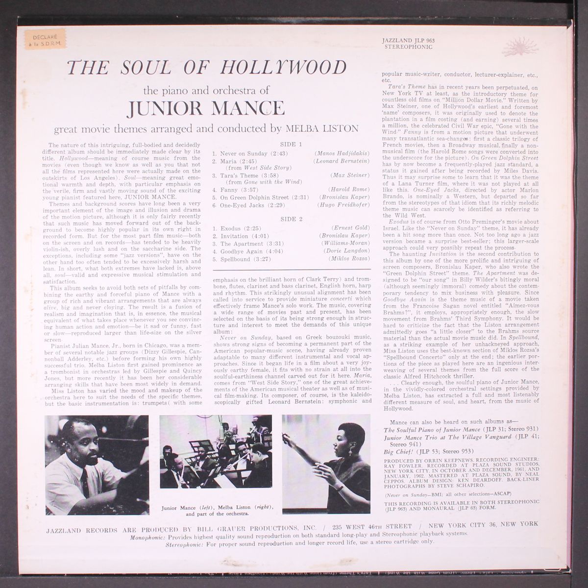 the soul of hollywood by JUNIOR MANCE