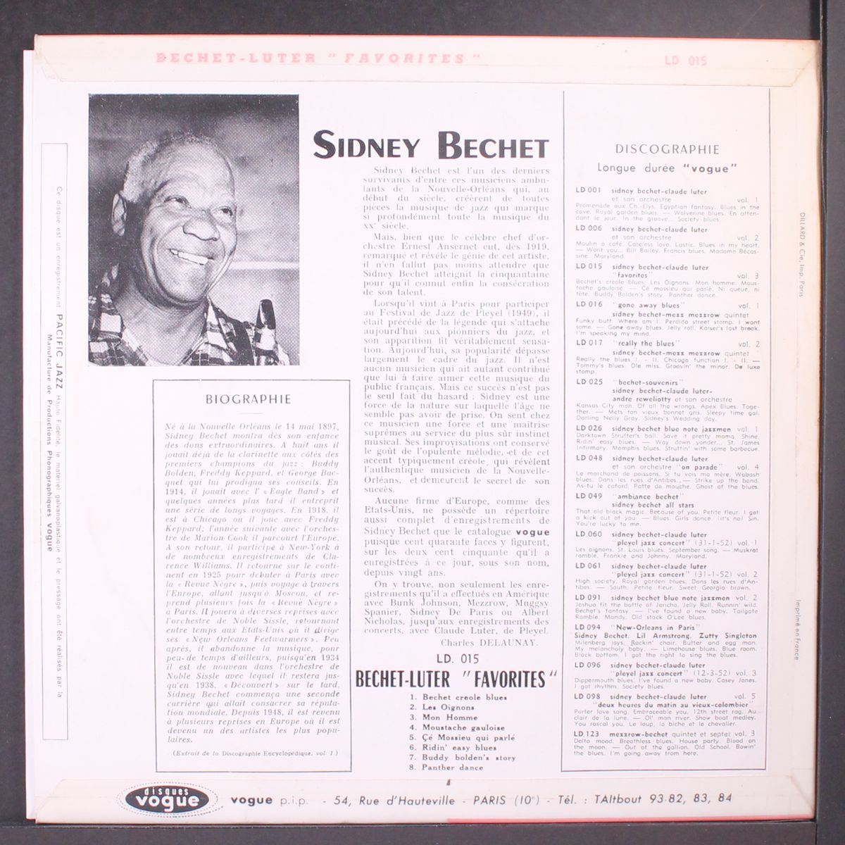 bechet-luter favorites by SIDNEY BECHET