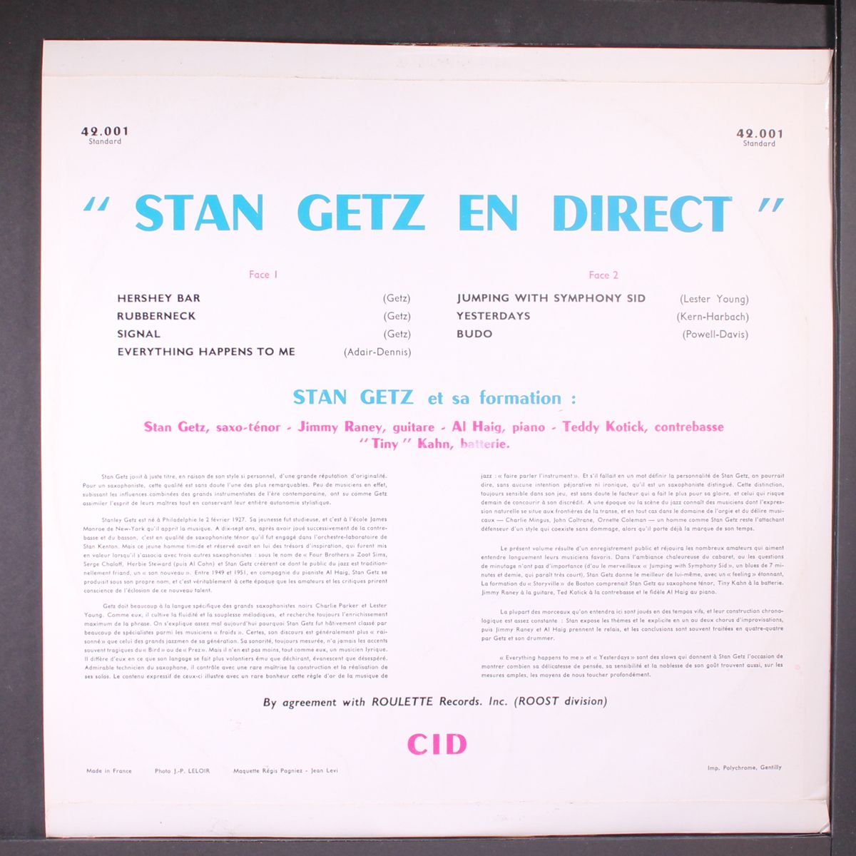en direct... by STAN GETZ