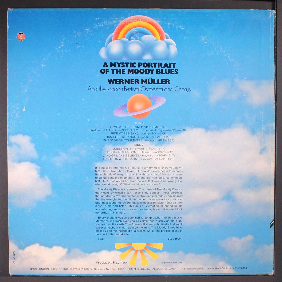 a mystic portrait of moody blues by WERNER MULLER