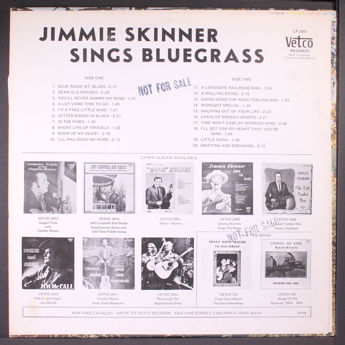 sings bluegrass by JIMMIE SKINNER