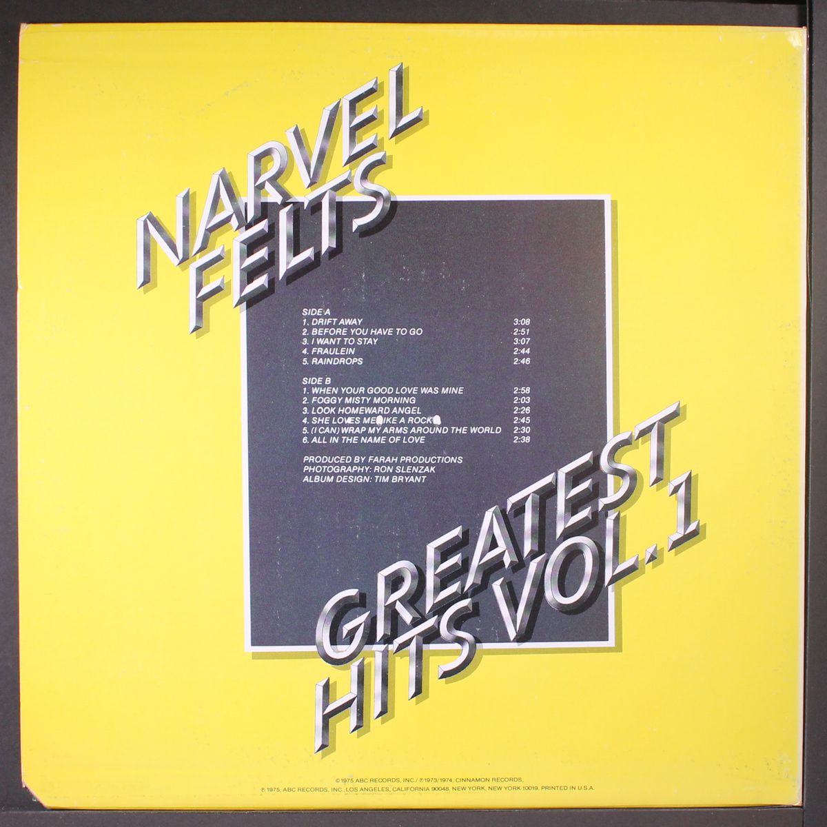 greatest hits, vol. 1 by NARVEL FELTS