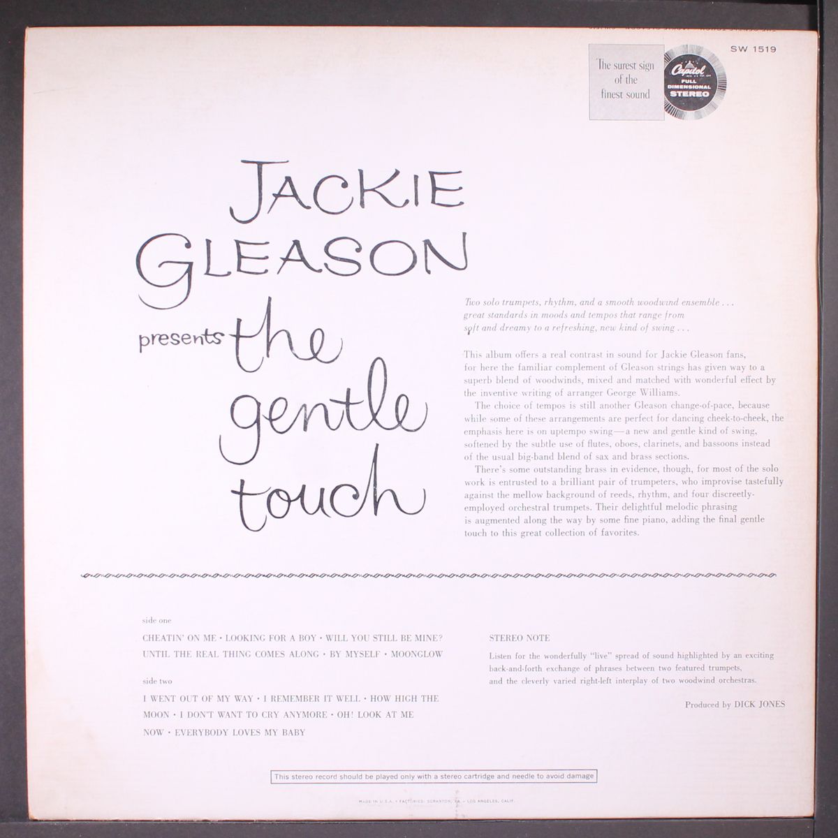 the gentle touch by JACKIE GLEASON