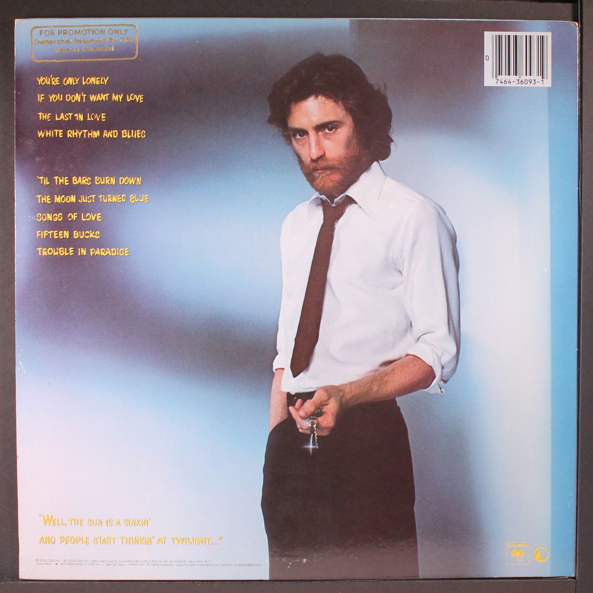 you're only lonely by J.D. SOUTHER