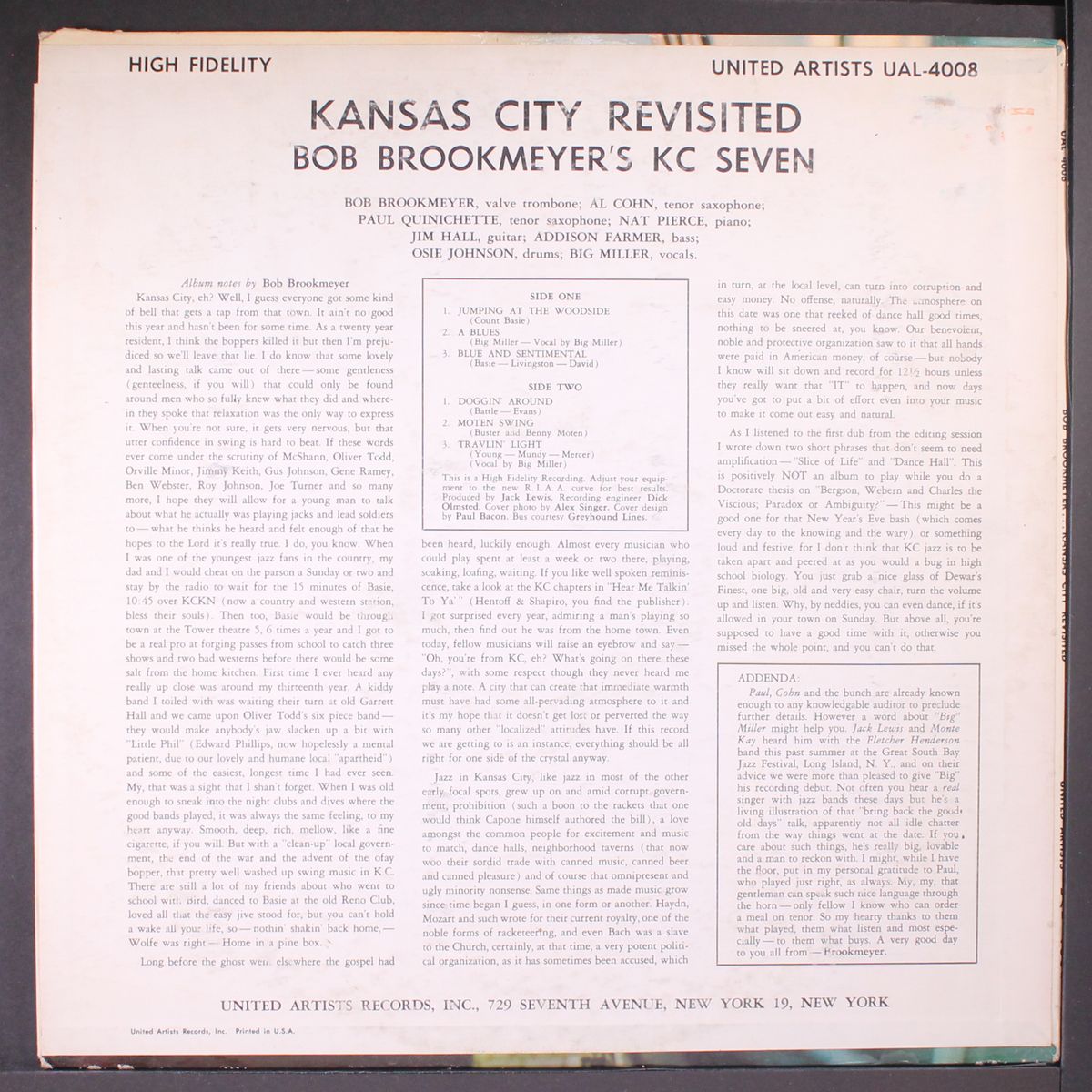 kansas city revisited by BOB BROOKMEYER