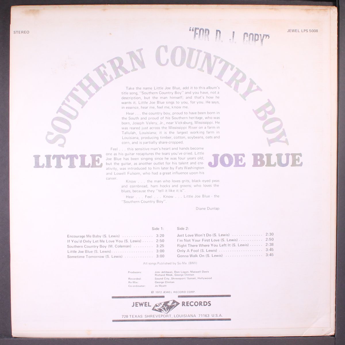 southern country boy by LITTLE JOE BLUE