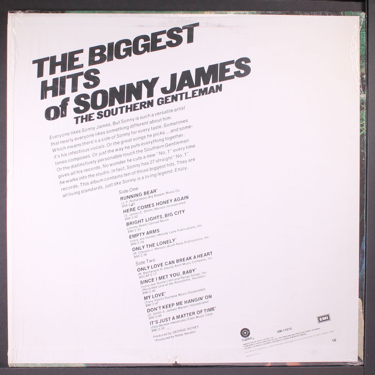 the biggest hits by SONNY JAMES