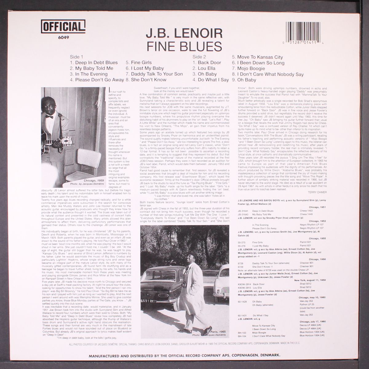 fine blues by J.B. LENOIR