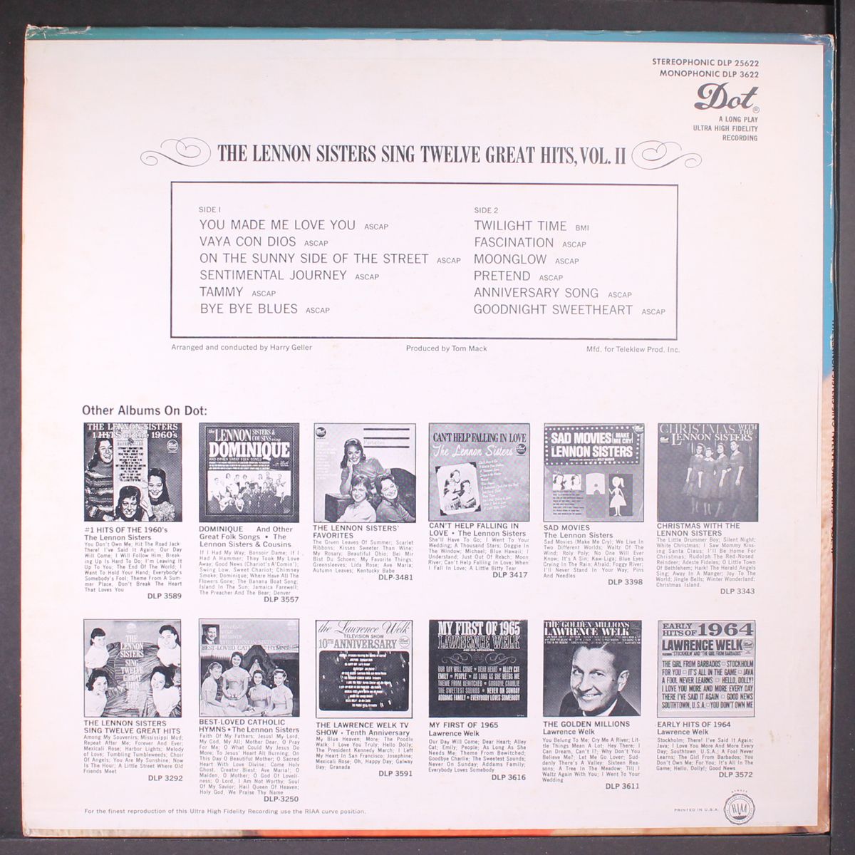 sing twelve great hits, vol. 2 by LENNON SISTERS
