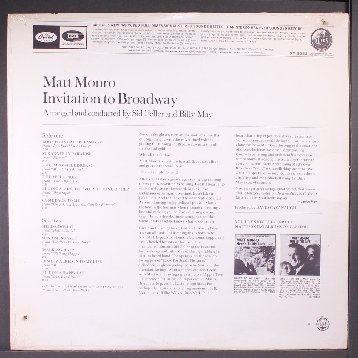 invitation to broadway by MATT MONRO