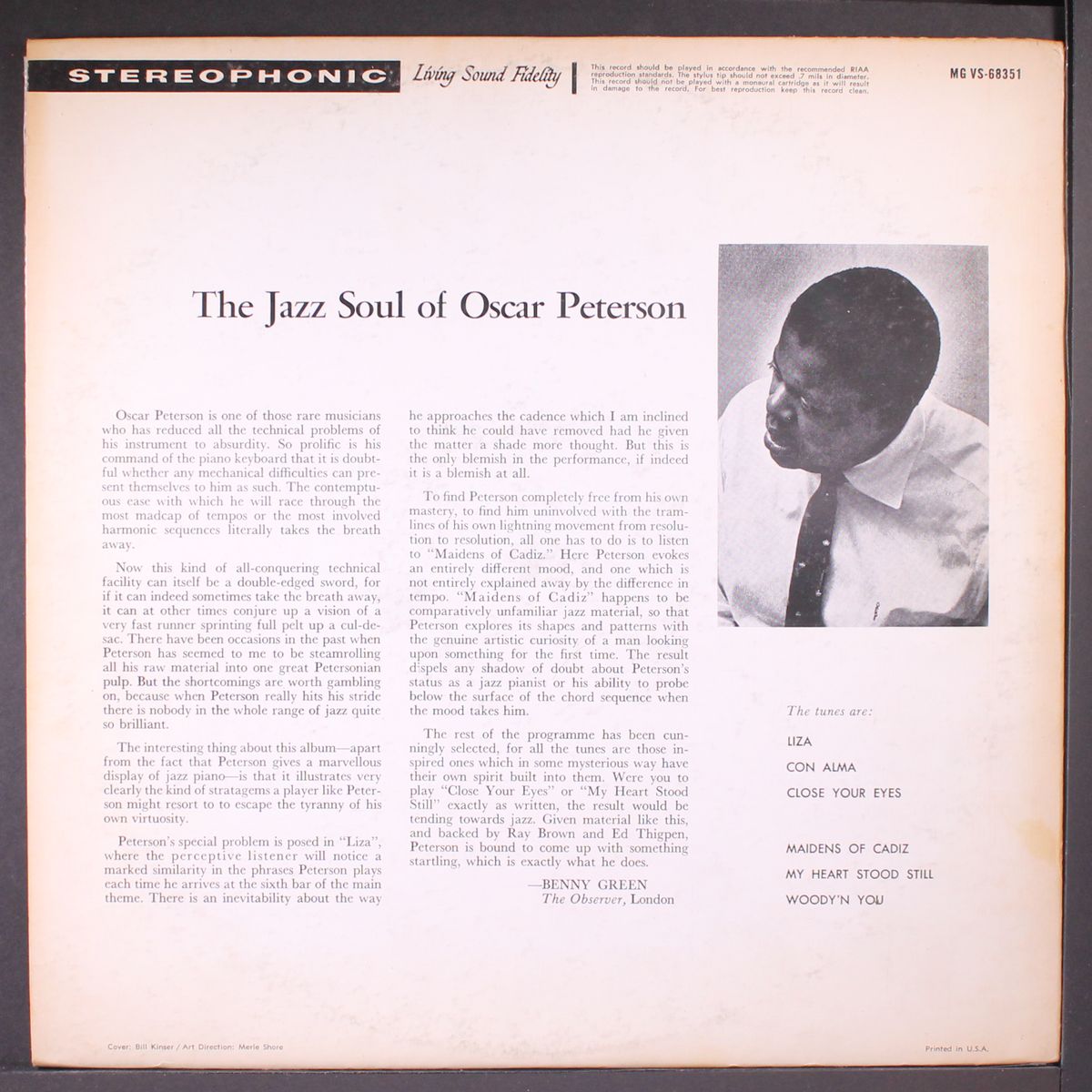 the jazz soul of by OSCAR PETERSON