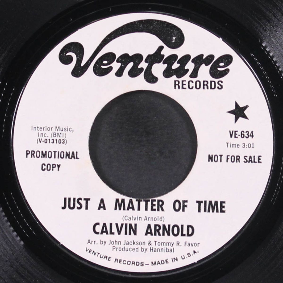 just a matter of time / you got to live for yourself by CALVIN ARNOLD