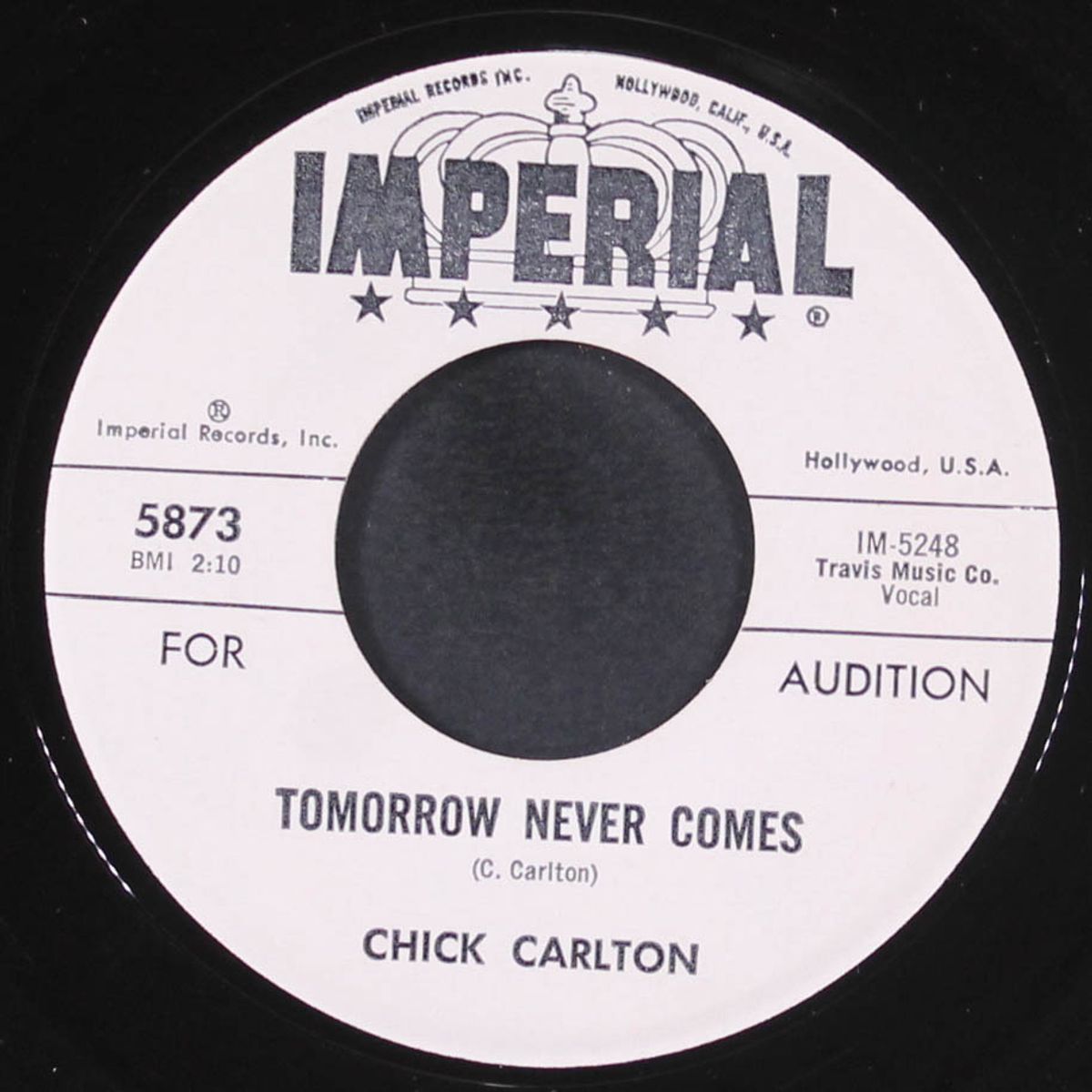 tomorrow never comes / give me courage by CHICK CARLTON & GROUP