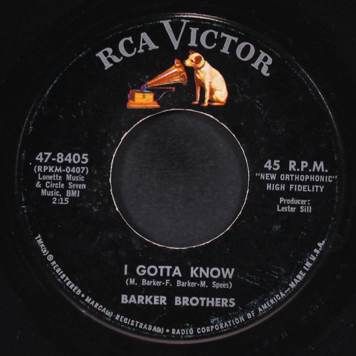 i gotta know / shh - don't wake me up by BARKER BROTHERS