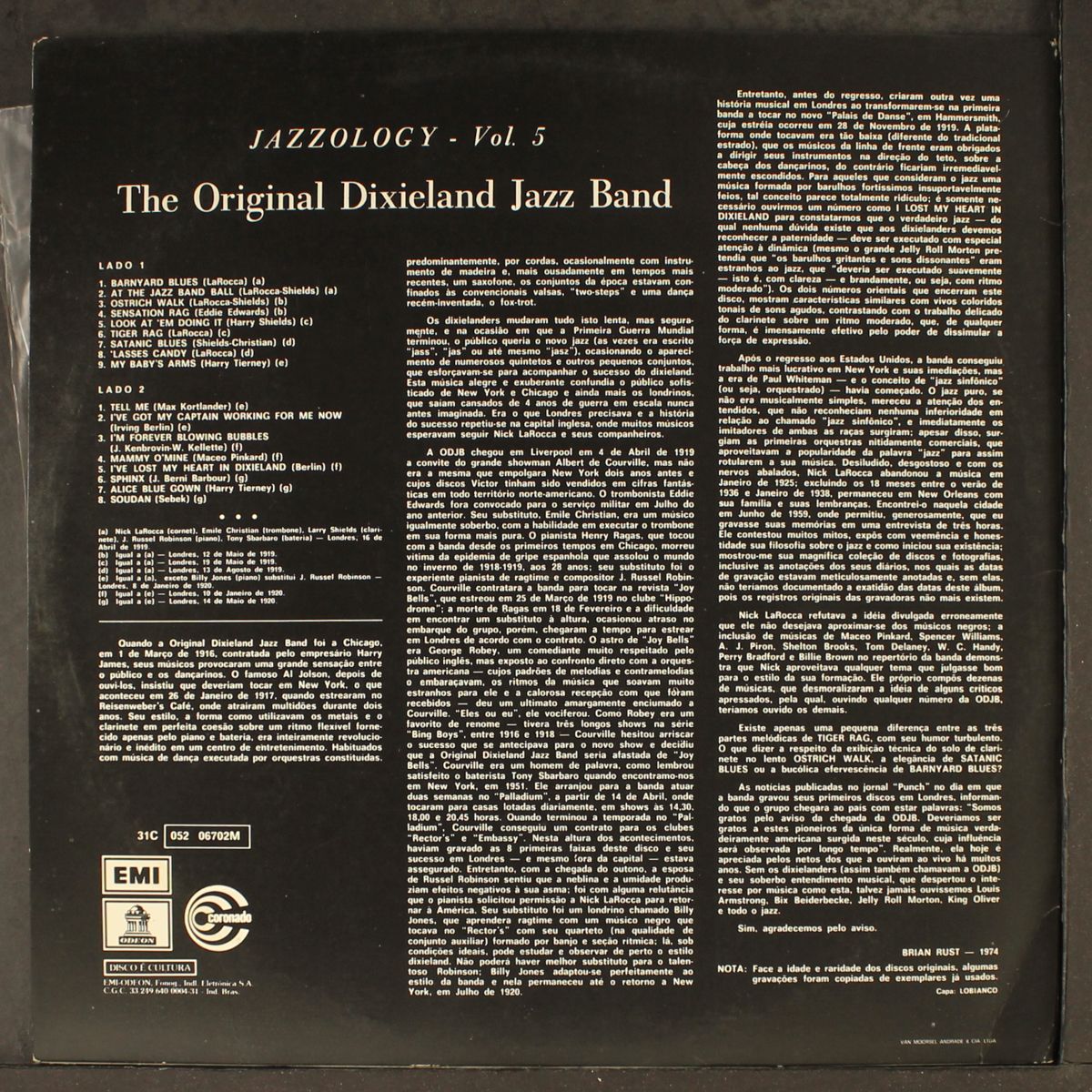 jazzology, vol. 5 by ORIGINAL DIXIELAND JAZZ BAND