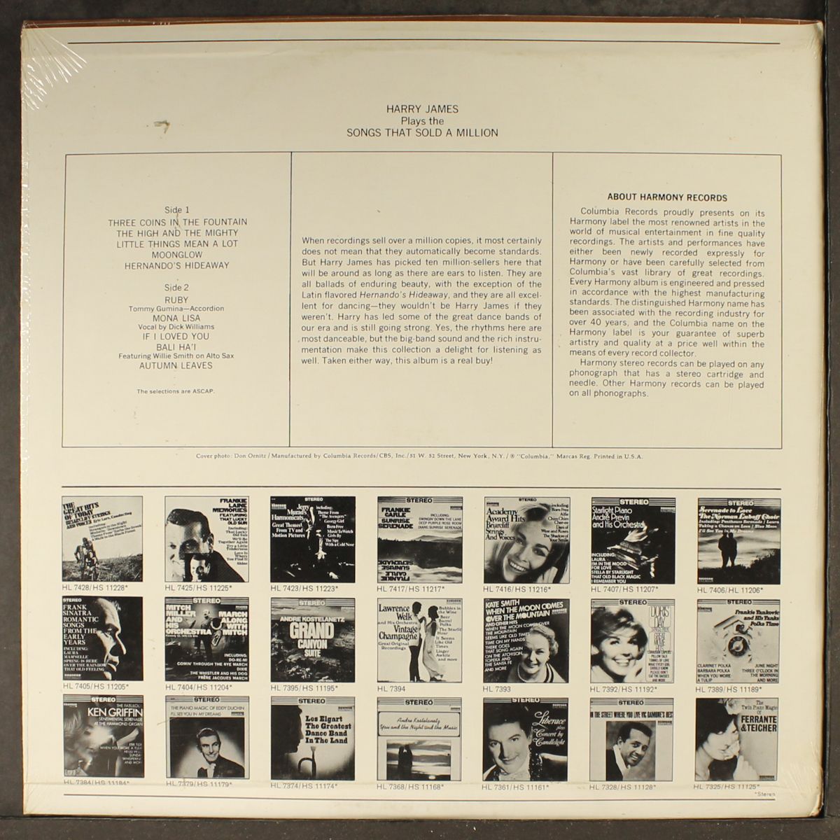 plays the songs that sold a million by HARRY JAMES