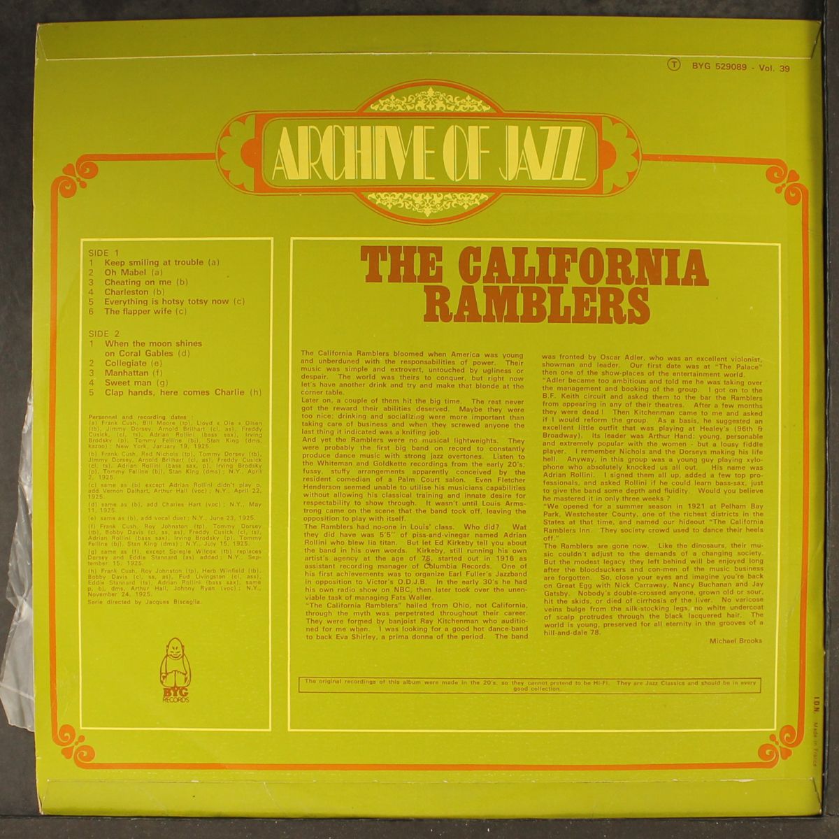 1925 by CALIFORNIA RAMBLERS