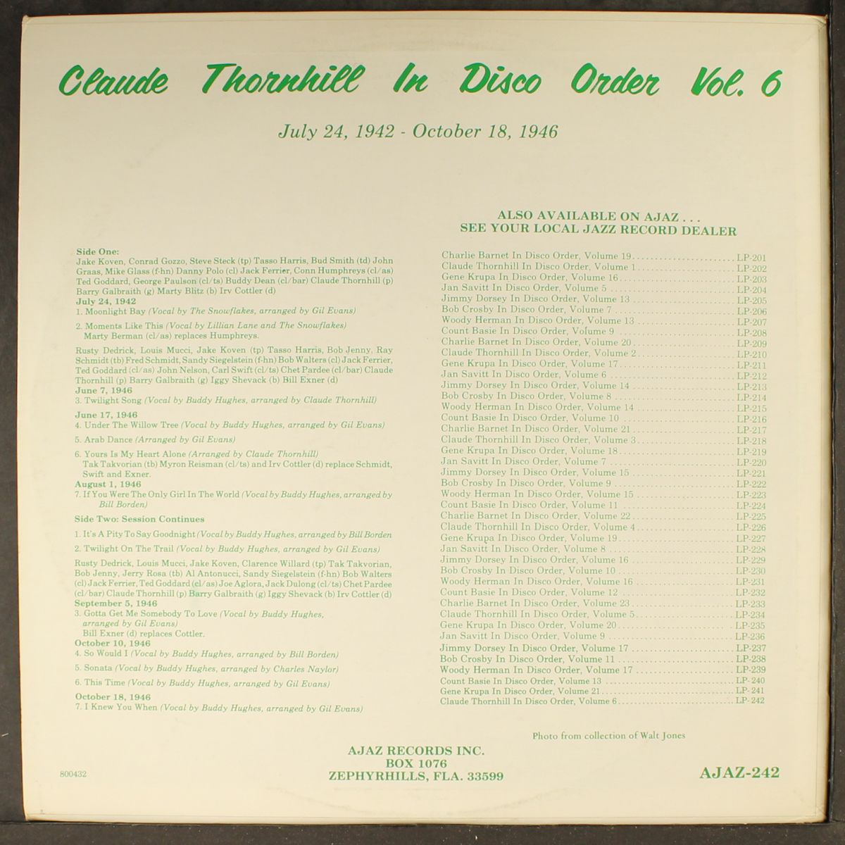 in disco order vol. 6 by CLAUDE THORNHILL