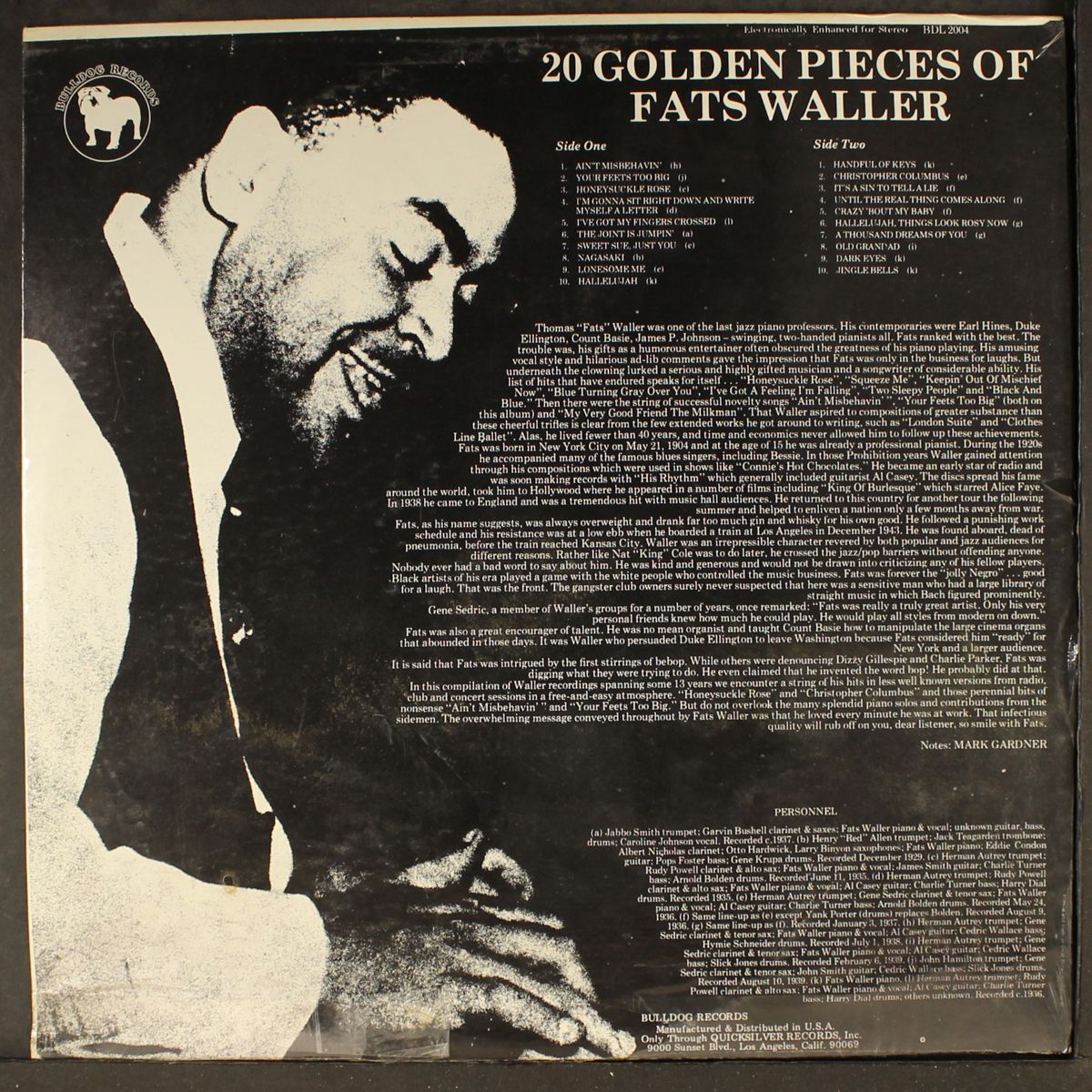 20 golden pieces of by FATS WALLER