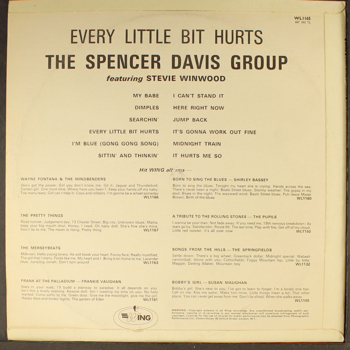 every little bit hurts by SPENCER DAVIS GROUP