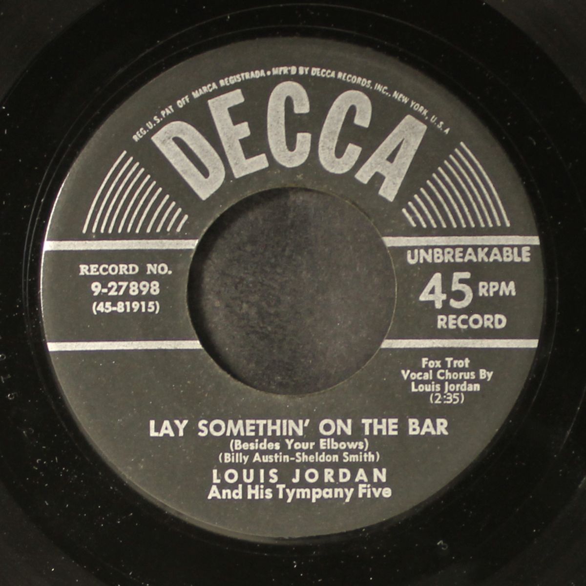 lay something on the bar / no sale by LOUIS JORDAN