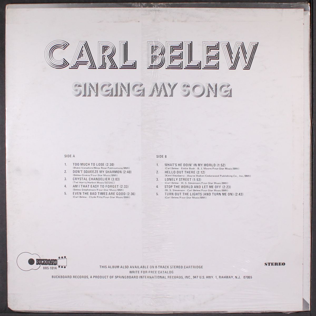 singing my song by CARL BELEW