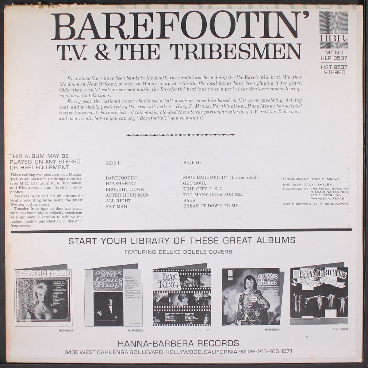 barefootin' by T.V. & THE TRIBESMEN