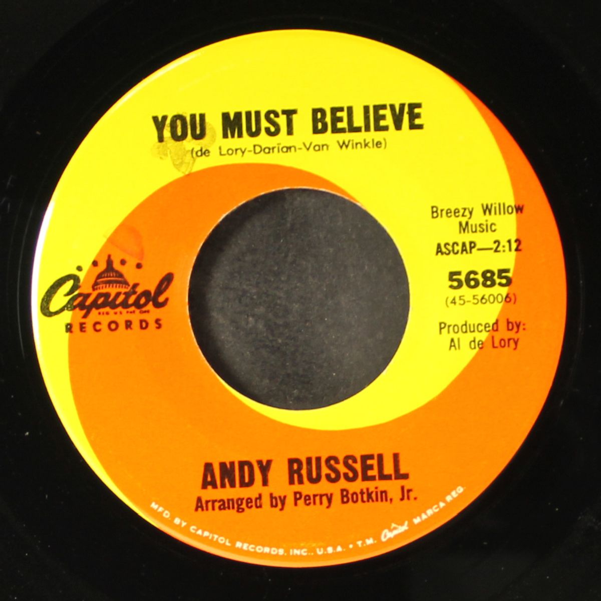 sweet someone / you must believe by ANDY RUSSELL
