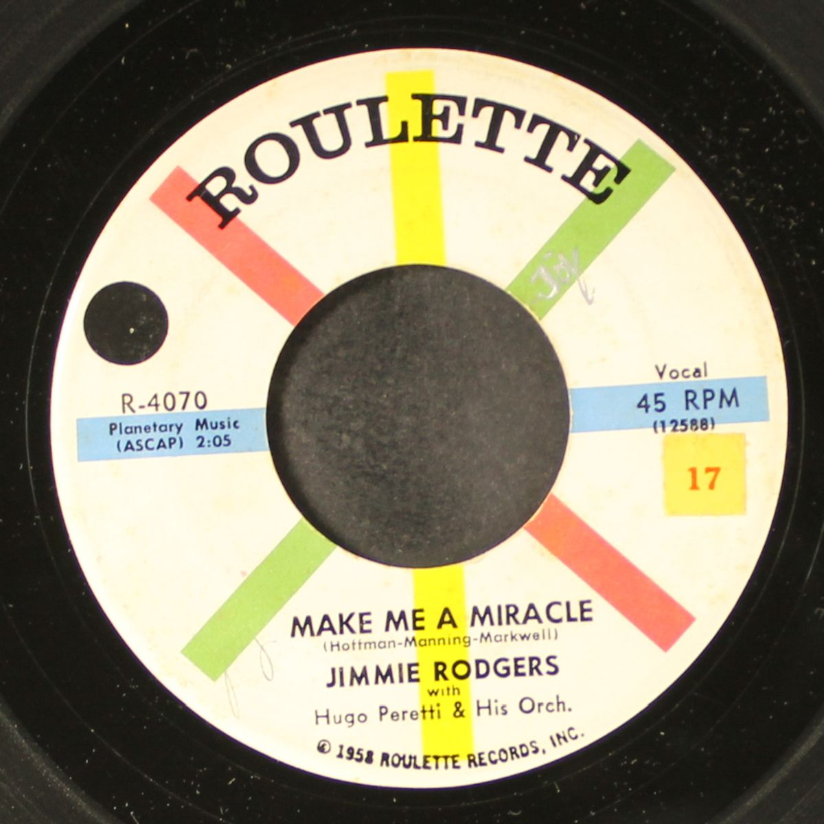 secretly / make me a miracle by JIMMIE RODGERS