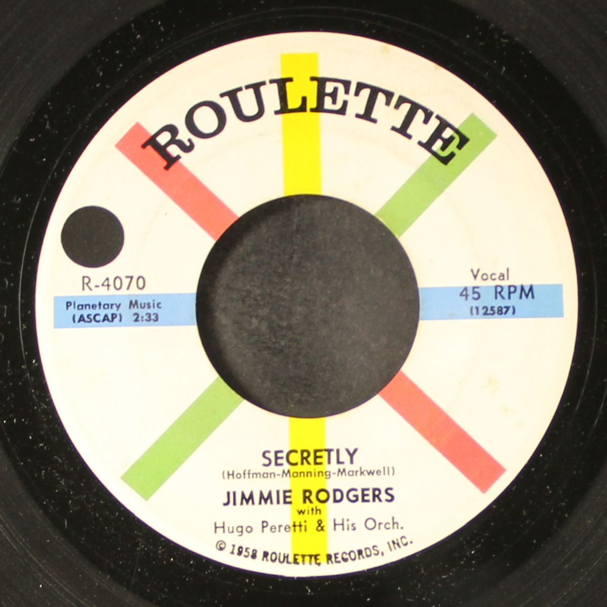 secretly / make me a miracle by JIMMIE RODGERS