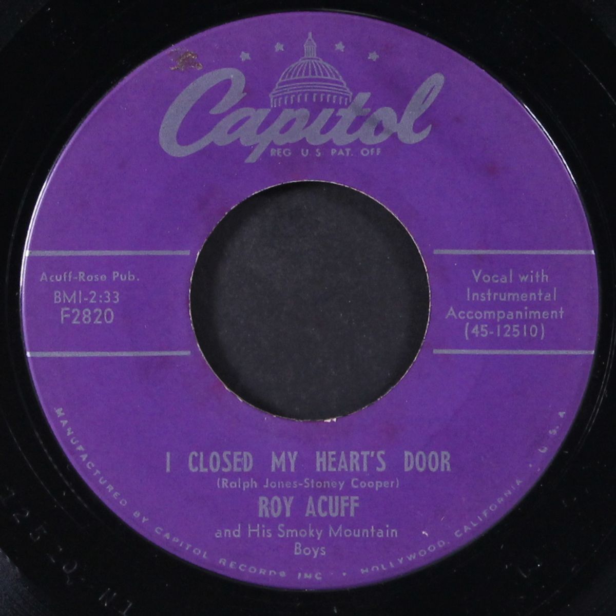 sunshine special / i closed my heart's door by ROY ACUFF