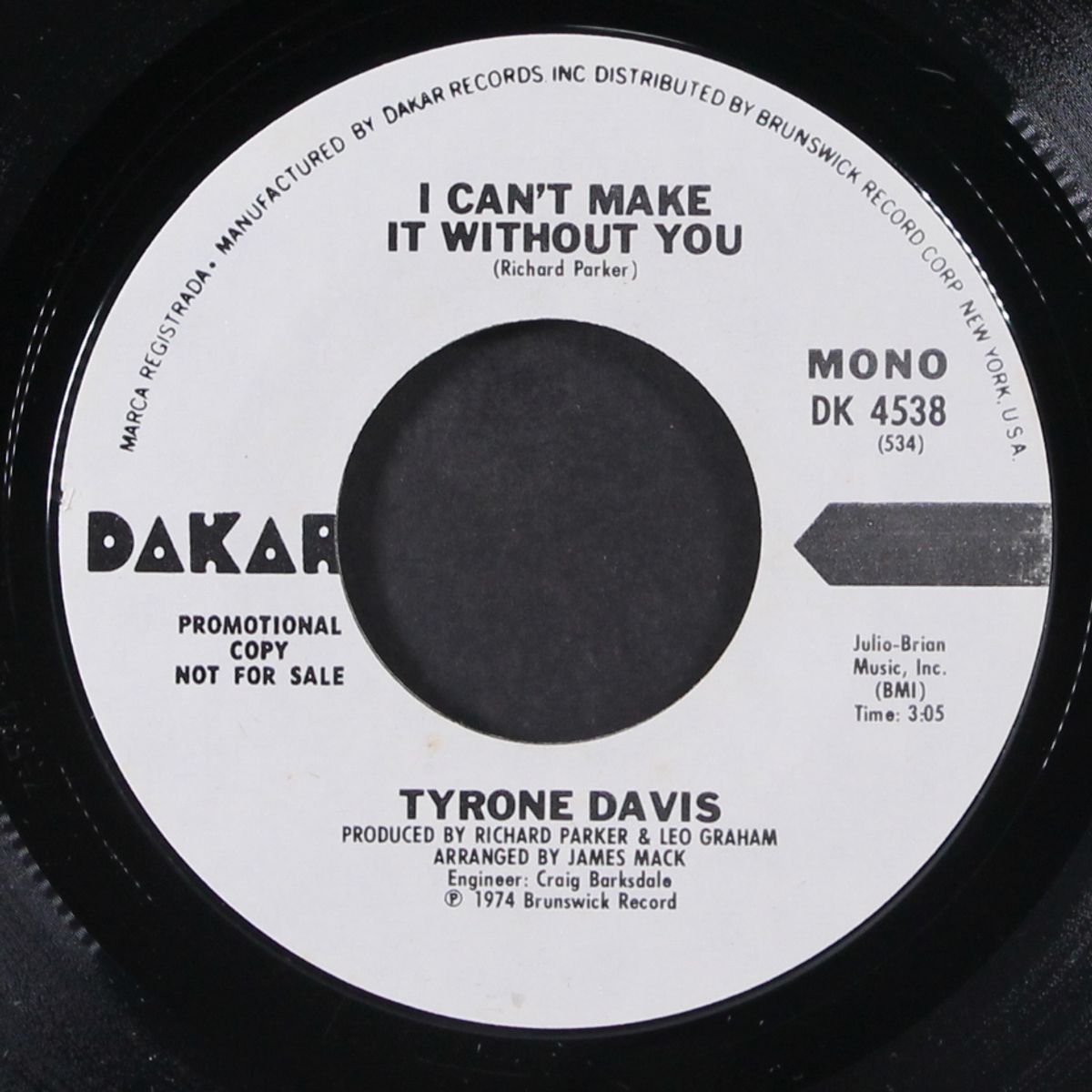 i can't make it without you by TYRONE DAVIS
