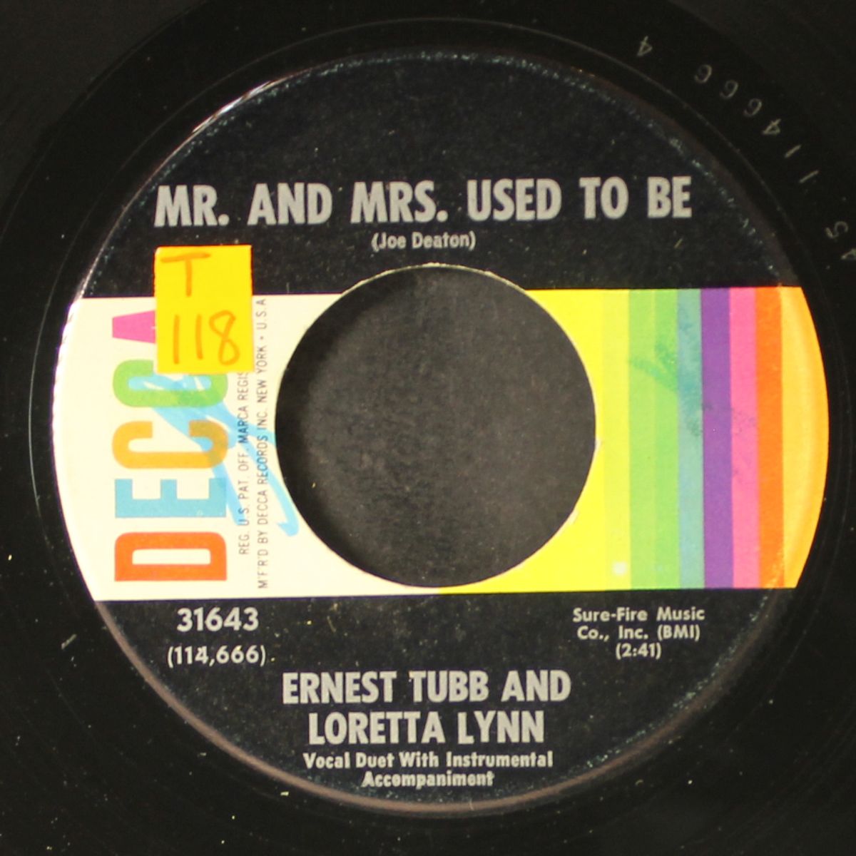 mr. and mrs. used to be / love was right here all the time by ERNEST TUBB & LORETTA LYNN