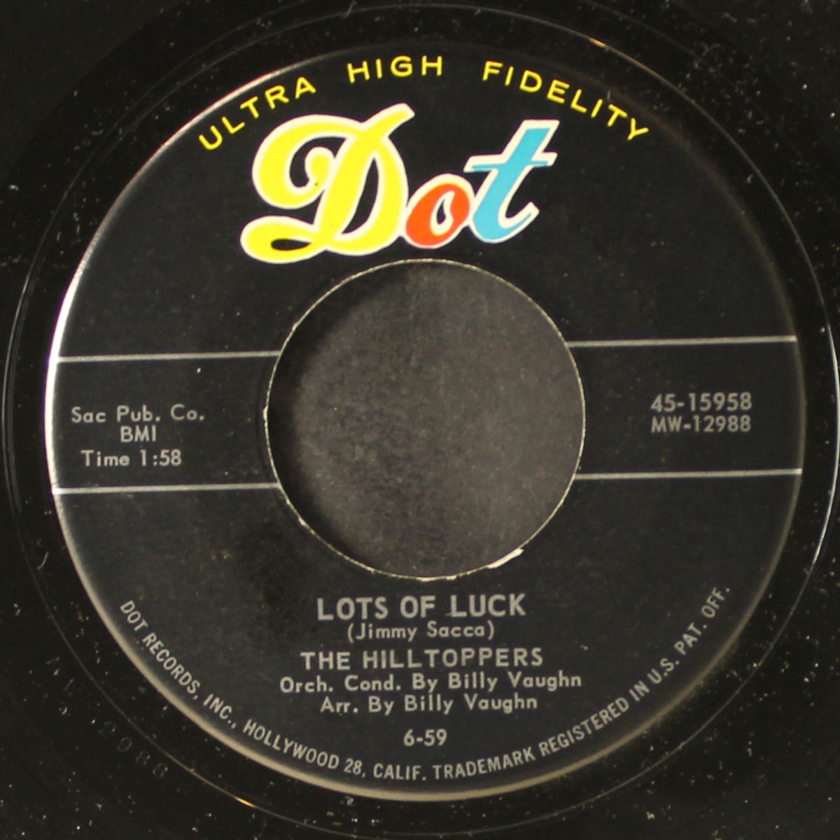lizzie darlin' / lots of luck by HILLTOPPERS