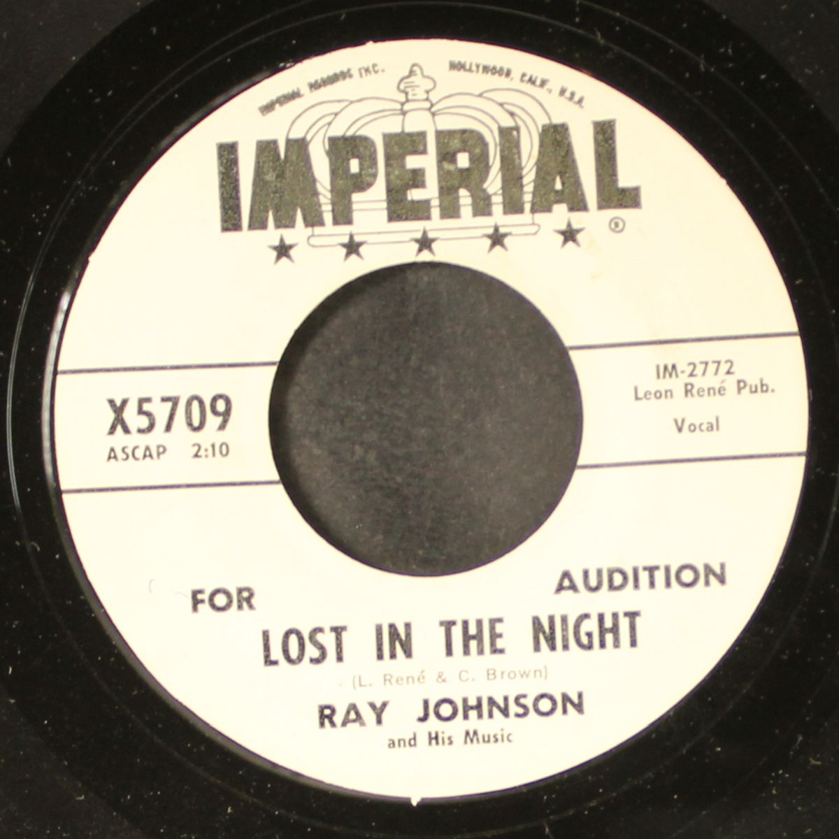 lost in the night / miss marty by RAY JOHNSON