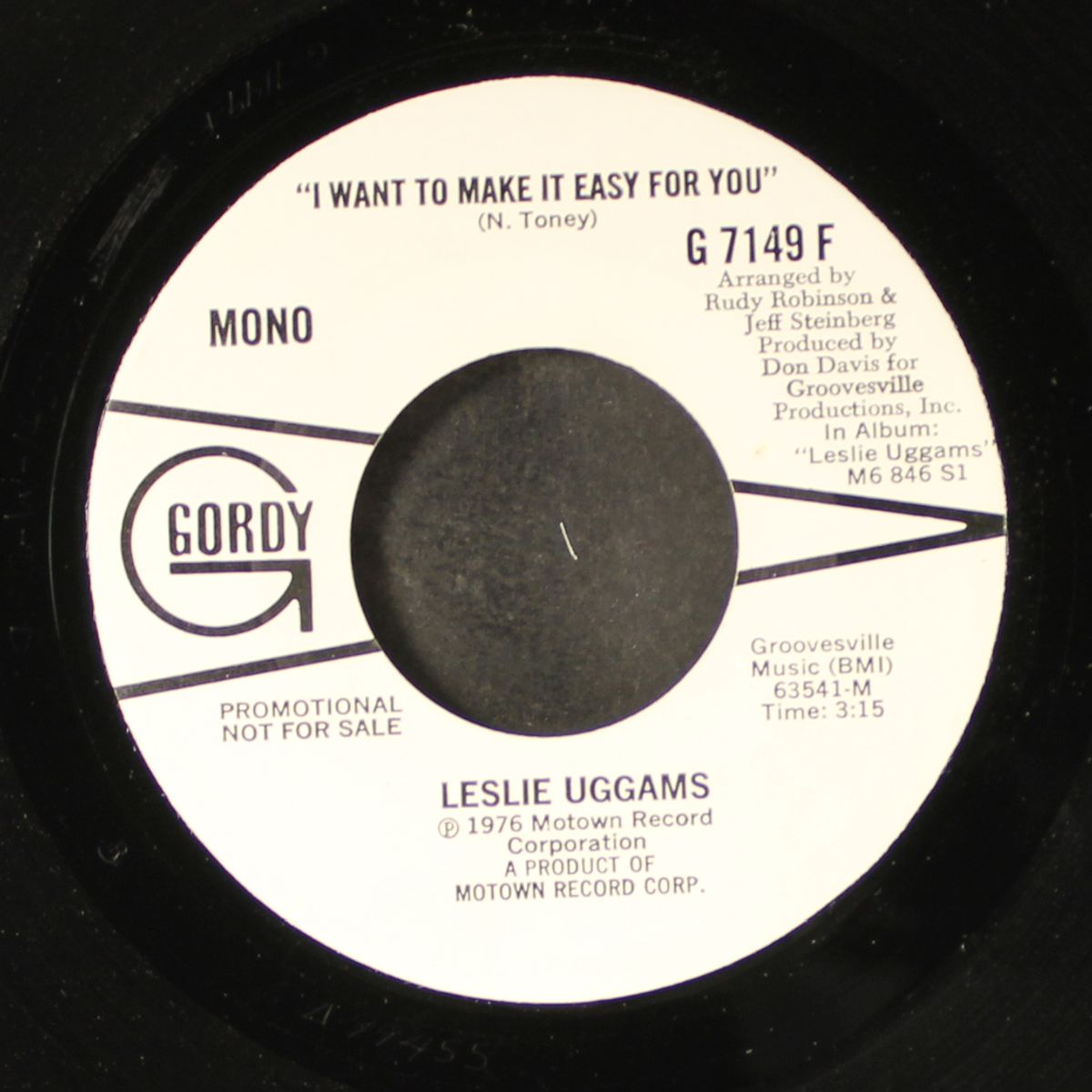 i want to make it easy for you / mono by LESLIE UGGAMS
