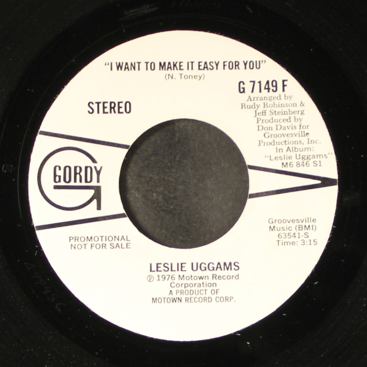 i want to make it easy for you / mono by LESLIE UGGAMS